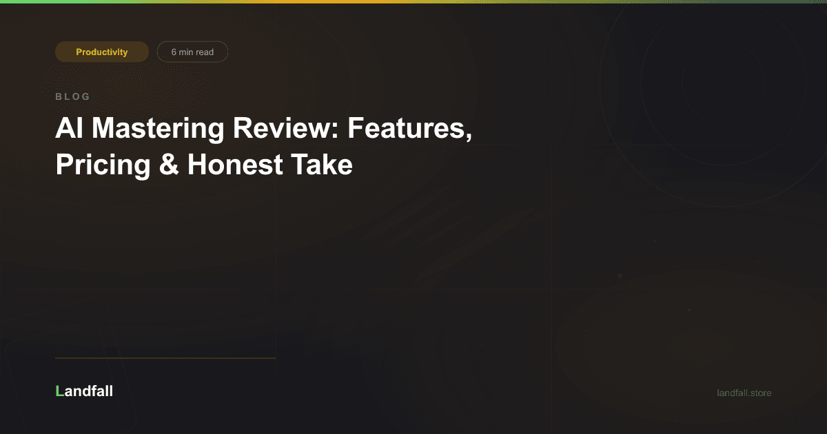 AI Mastering Review: Features, Pricing & Honest Take