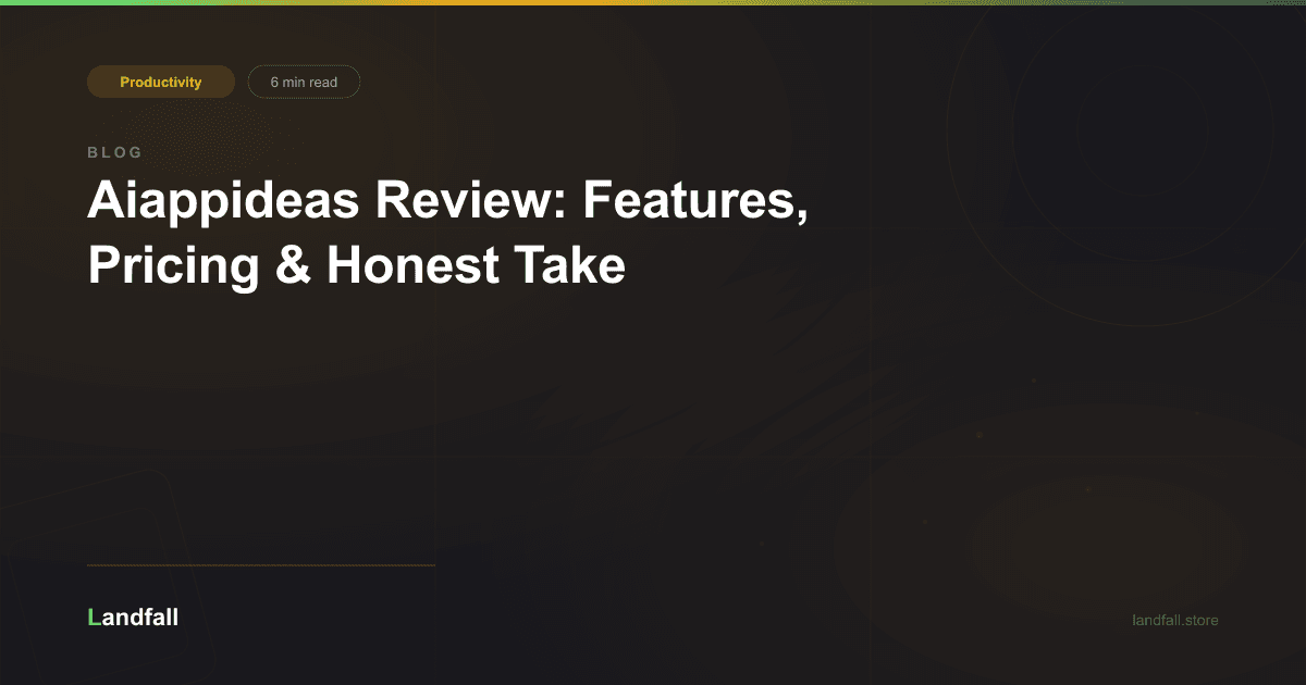 Aiappideas Review: Features, Pricing & Honest Take