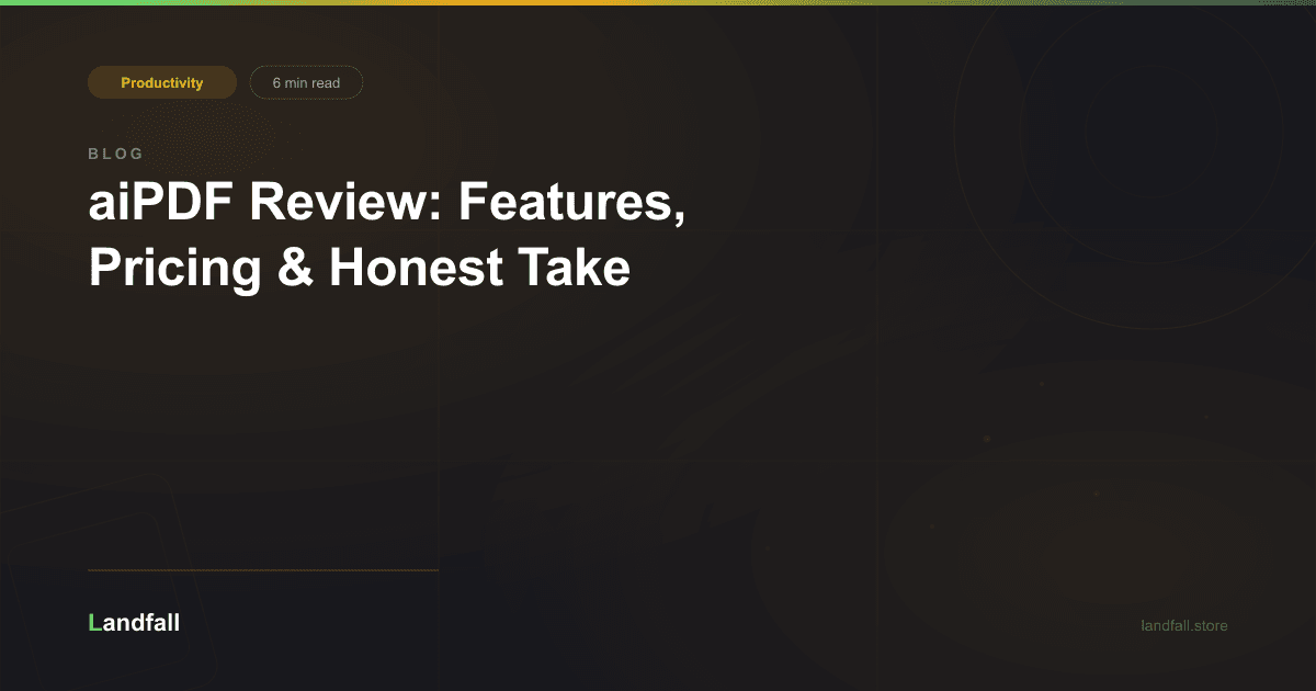 aiPDF Review: Features, Pricing & Honest Take