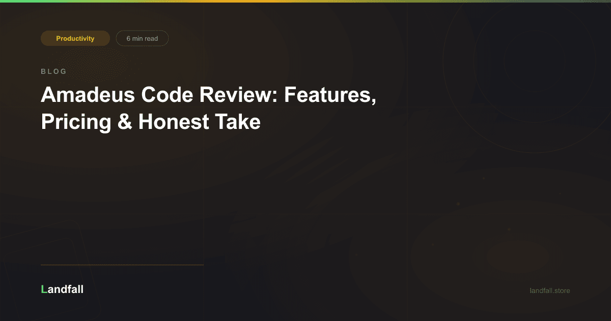 Amadeus Code Review: Features, Pricing & Honest Take
