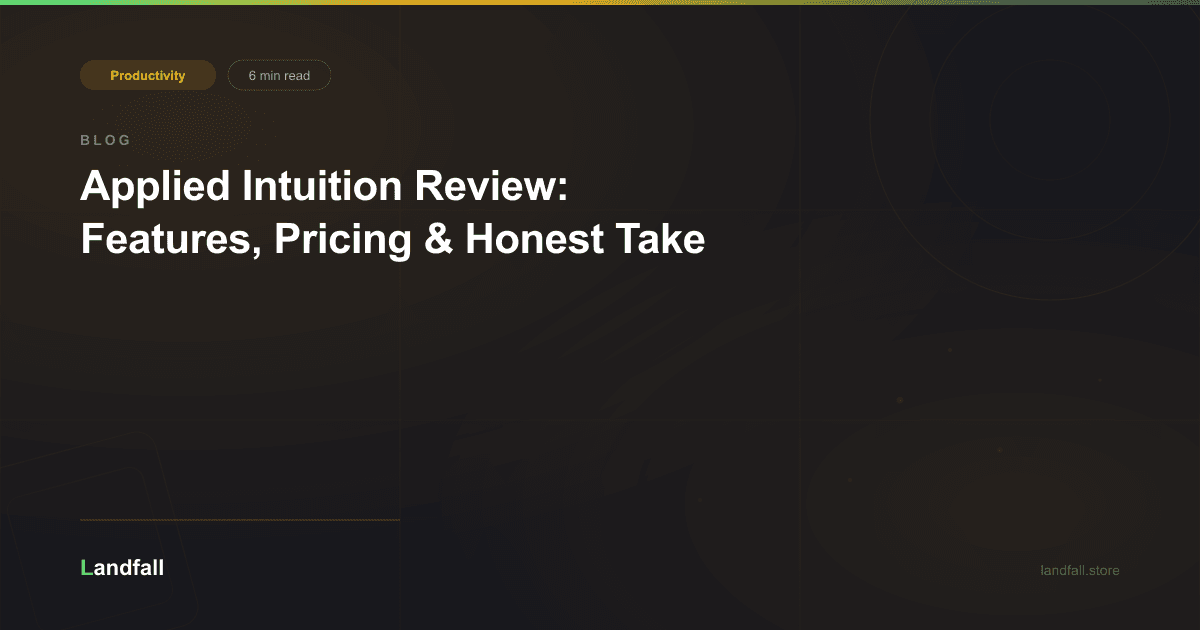 Applied Intuition Review: Features, Pricing & Honest Take