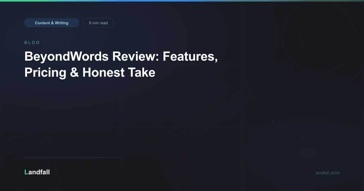 BeyondWords Review: Features, Pricing & Honest Take