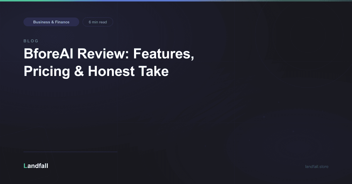 BforeAI Review: Features, Pricing & Honest Take