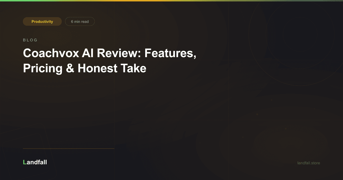 Coachvox AI Review: Features, Pricing & Honest Take