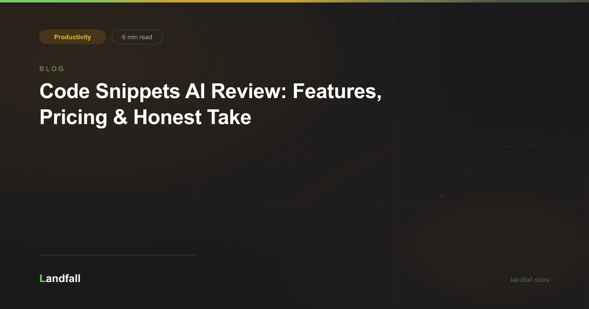 Code Snippets AI Review: Features, Pricing & Honest Take