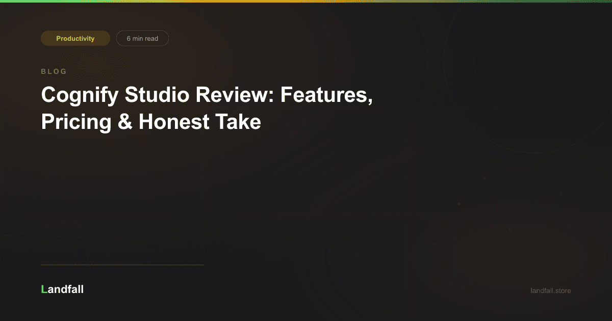 Cognify Studio Review: Features, Pricing & Honest Take