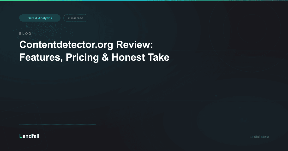 Contentdetector.org Review: Features, Pricing & Honest Take