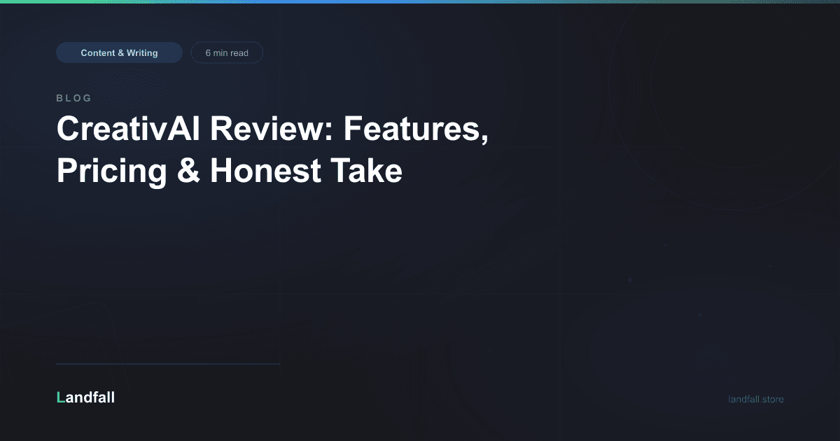 CreativAI Review: Features, Pricing & Honest Take