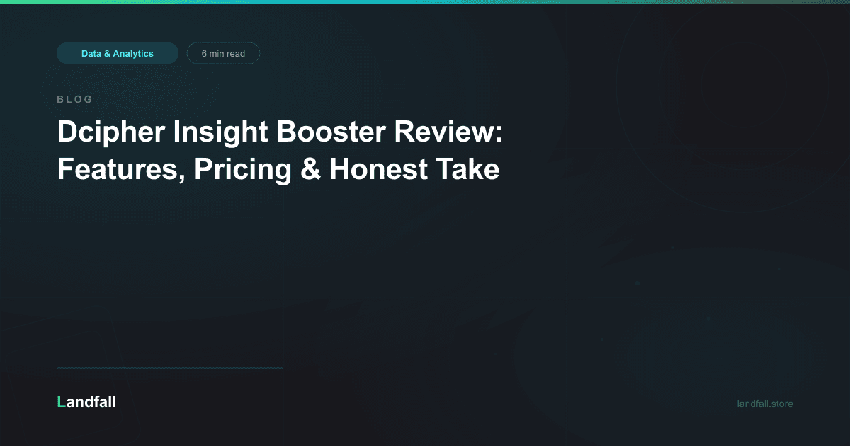 Dcipher Insight Booster Review: Features, Pricing & Honest Take