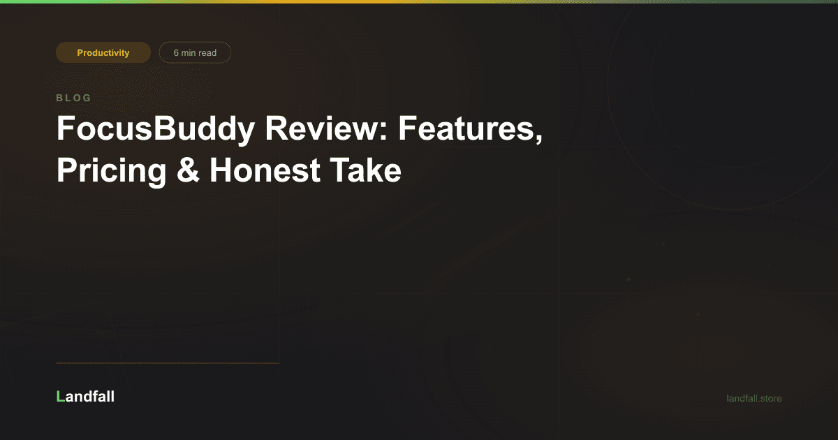 FocusBuddy Review: Features, Pricing & Honest Take