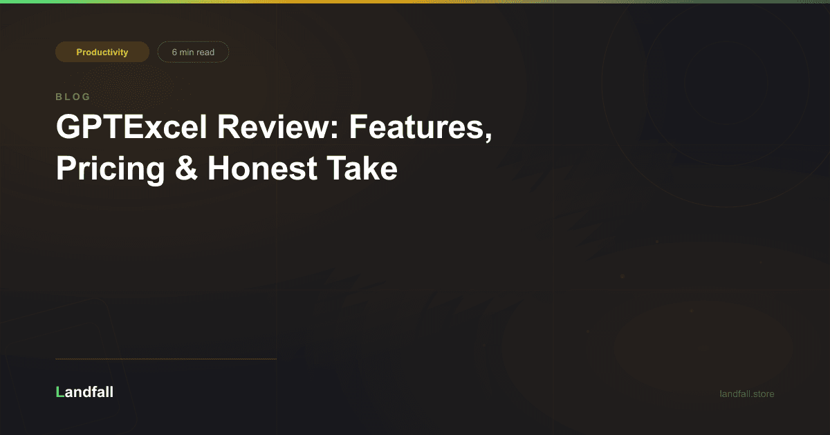 GPTExcel Review: Features, Pricing & Honest Take