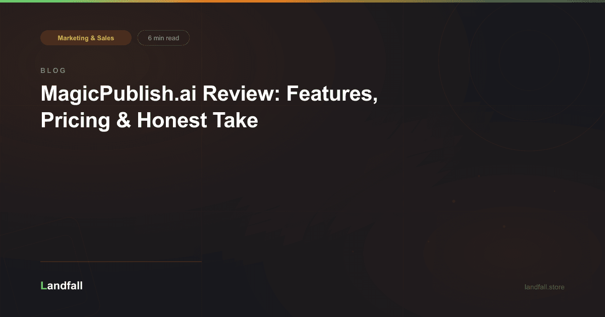 MagicPublish.ai Review: Features, Pricing & Honest Take