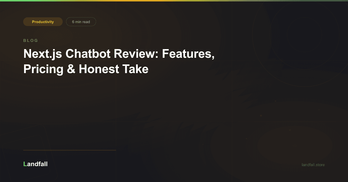 Next.js Chatbot Review: Features, Pricing & Honest Take