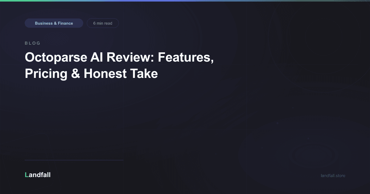 Octoparse AI Review: Features, Pricing & Honest Take