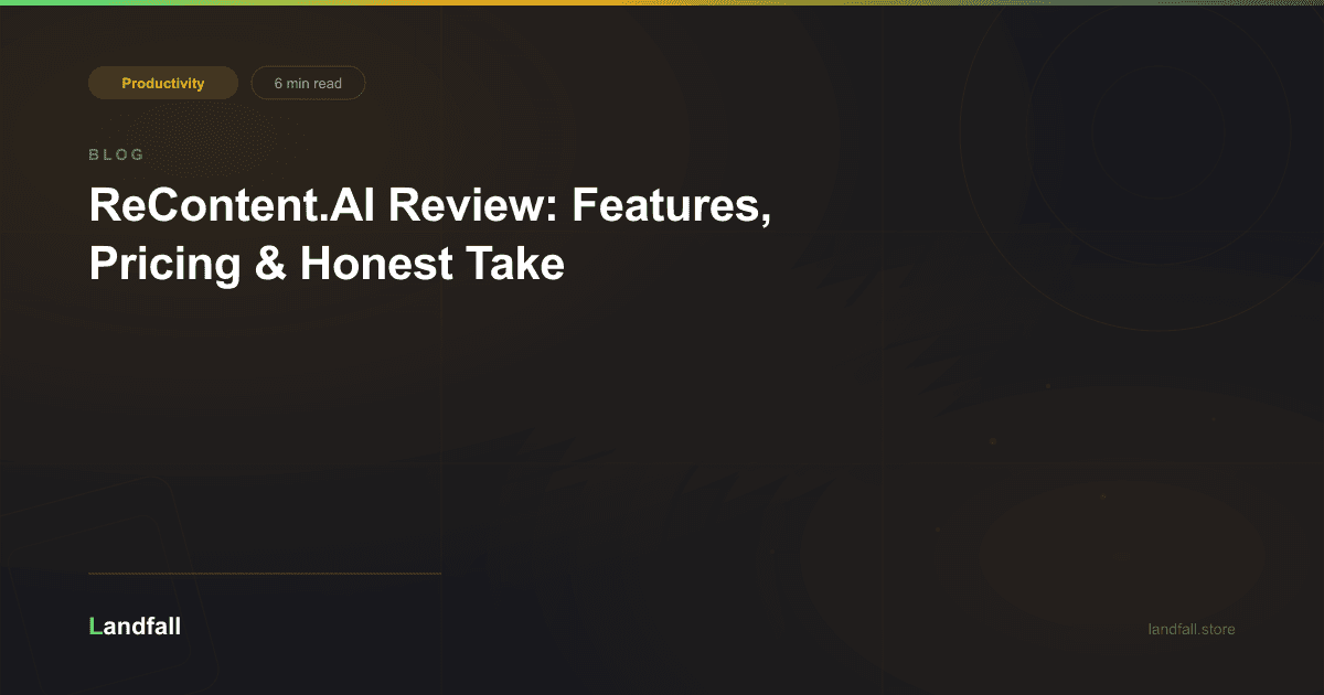 ReContent.AI Review: Features, Pricing & Honest Take