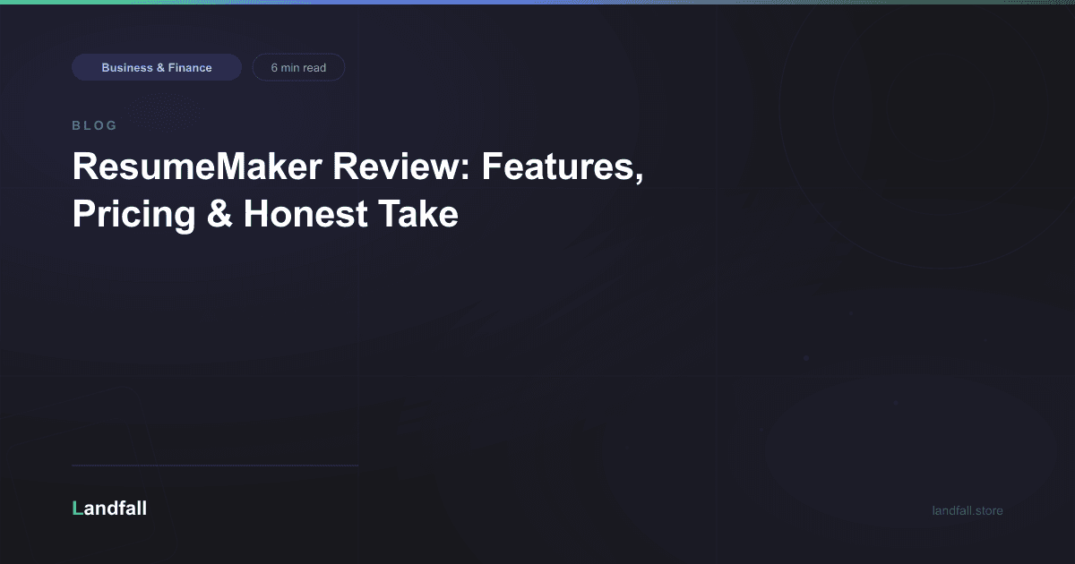 ResumeMaker Review: Features, Pricing & Honest Take