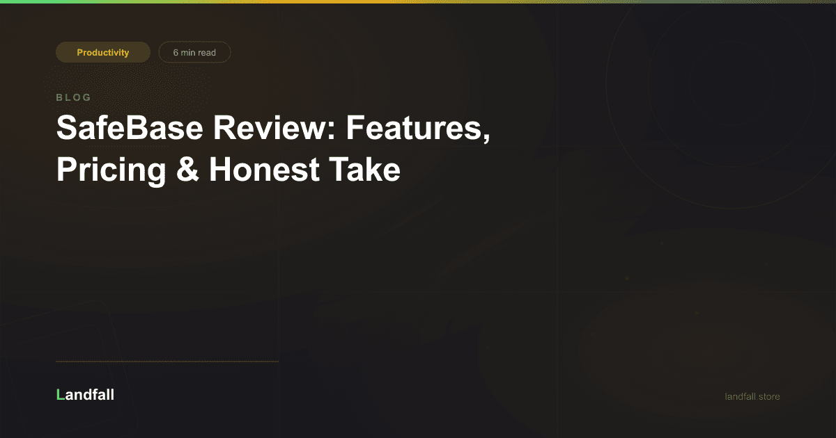 SafeBase Review: Features, Pricing & Honest Take