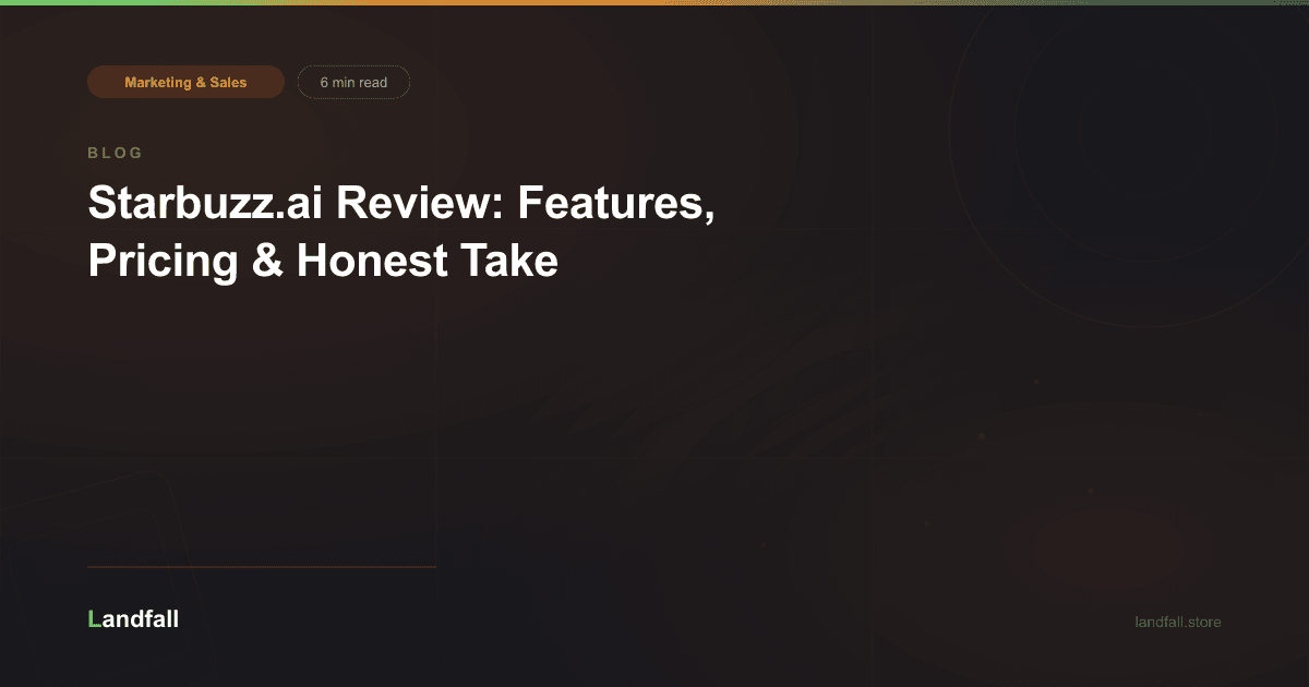 Starbuzz.ai Review: Features, Pricing & Honest Take