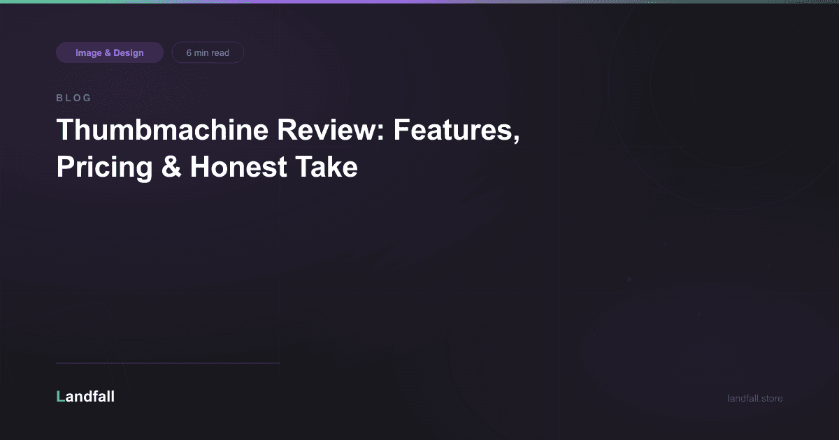 Thumbmachine Review: Features, Pricing & Honest Take