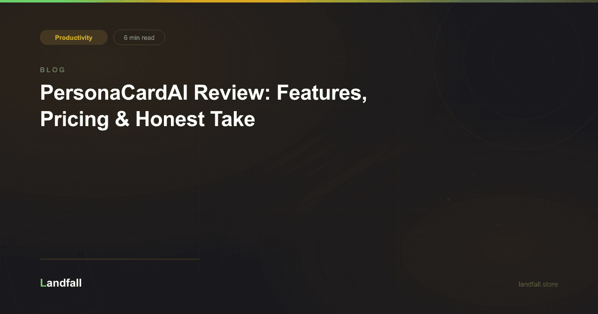 PersonaCardAI Review: Features, Pricing & Honest Take